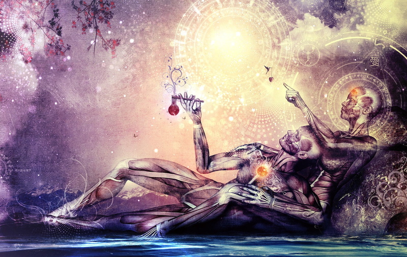 art and craft, futuristic, human representation, women, outdoors, nature, sky, cameron gray spiritual sacred geometry, 1080P, people, representation, religion