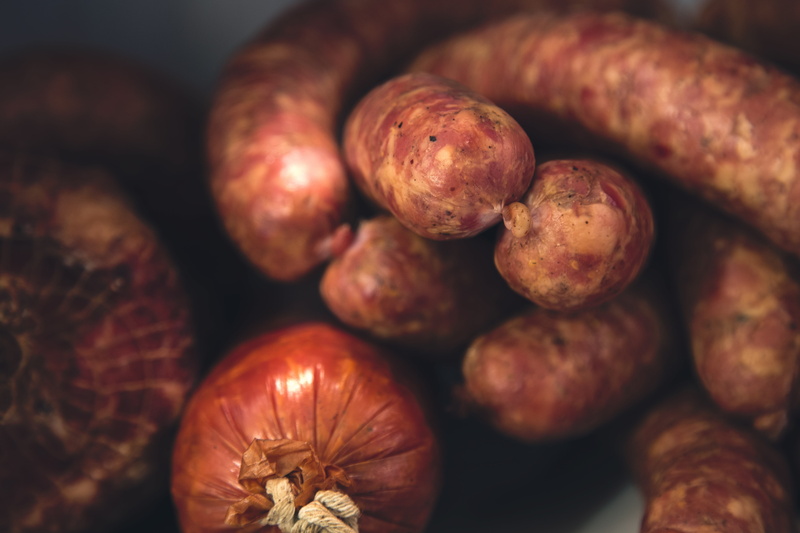 lot, abundance, meat, sausage, nut, large group of objects, meal, skinless, wellbeing, still life, healthy eating, root vegetable, indoors, brown, food