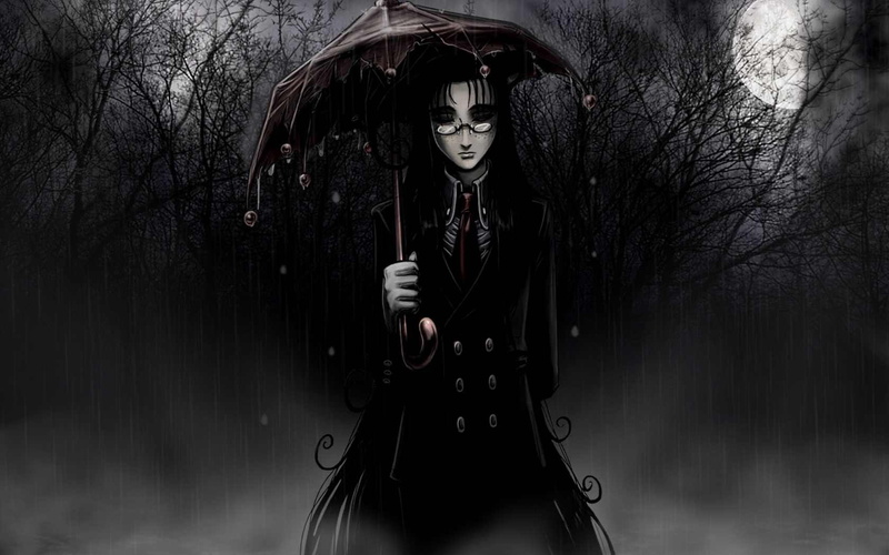 umbrellas, anime, 720P, van, winkle, hellsing, art, hd, Rip Van Winkle, rip, x