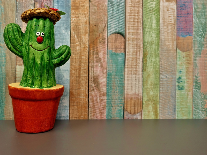 wood - material, indoors, potted plant, creativity, cute, 4K, statue, day, no people, ceramic, cactus, gartendeko, representation, green, art and craft