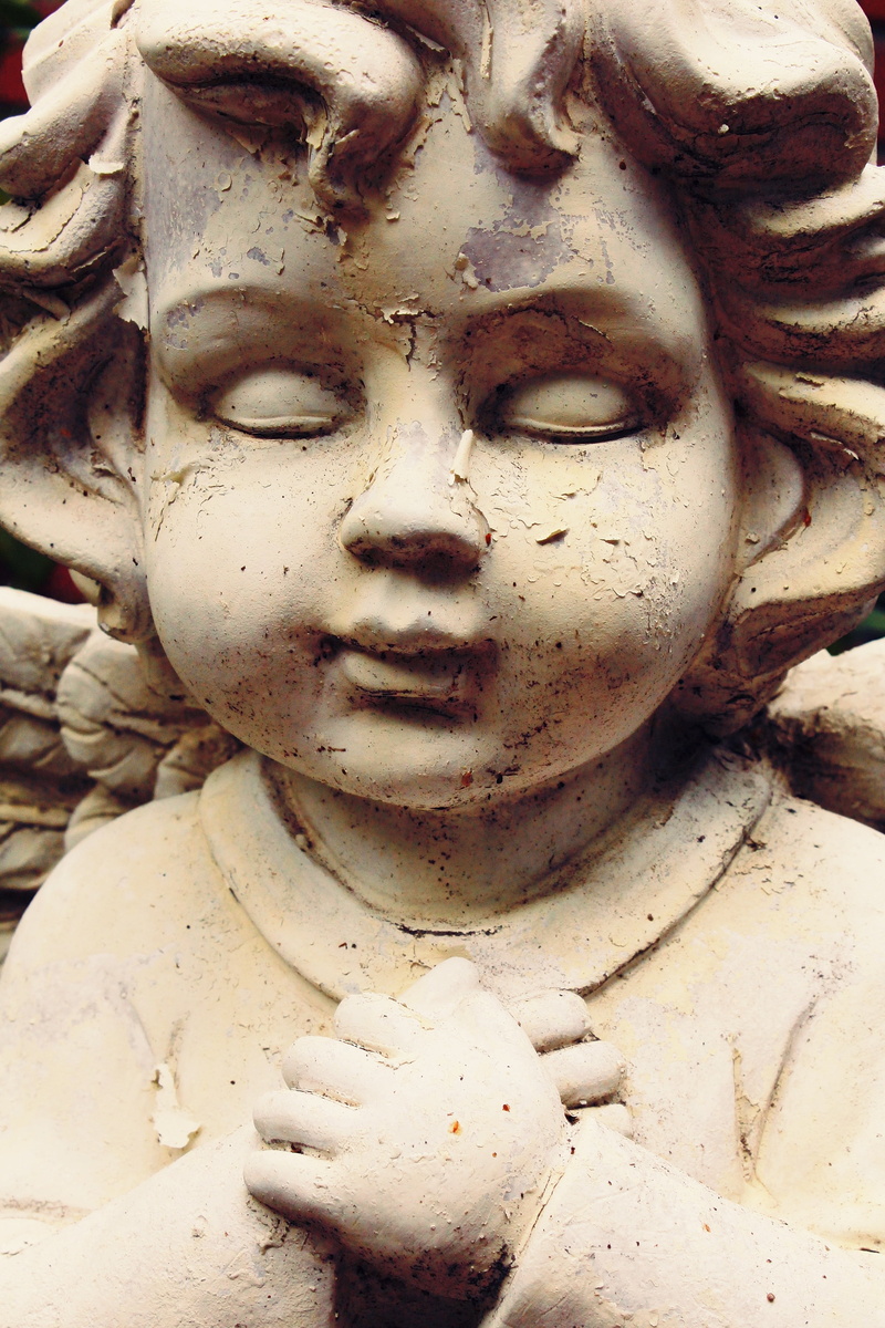 hope, male likeness, statue, child, human body part, art and craft, human face, deco, 4K, outdoors, female likeness, representation, cute, dirty, belief