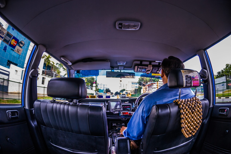 day, singapore, vehicle interior, travel, driver, automobile, cab, motor vehicle, wide, car, land vehicle, taxi, one person, 4K, backseat, transport, birds eye view