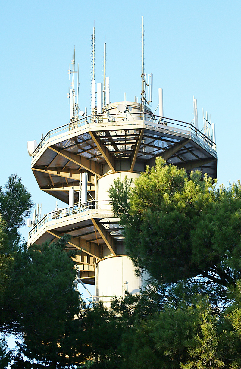 plant, outdoors, 5K, tree, radio, city, architecture, sky, no people, day, tower, building exterior, growth, antenna - aerial, antenna, residential district