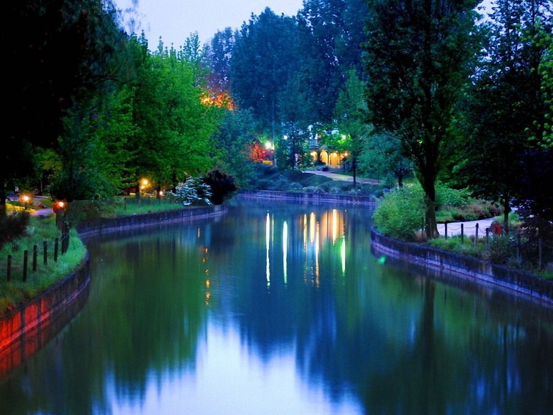park, night, 480P, nature, heavenly, hd