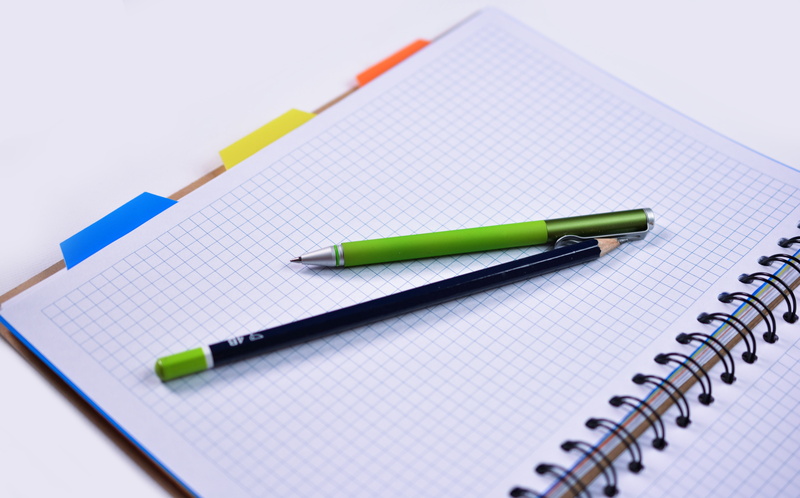 idea, studio shot, writing instrument, planning, close-up, learning, notebook, graphic, note, homework, 5K, white, office, publication, note Pad, education