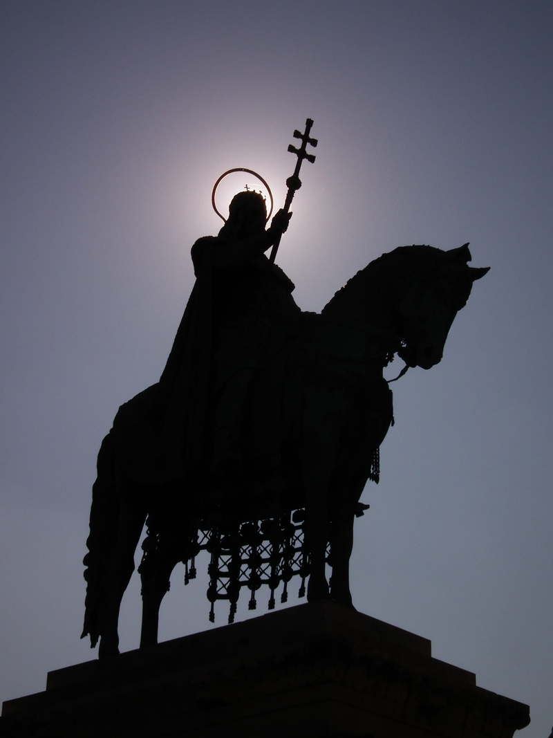 low angle view, matthias, architecture, human representation, nature, enlightenment, king on horse, sculpture, angel, creativity, no people, king matthias of hungary
