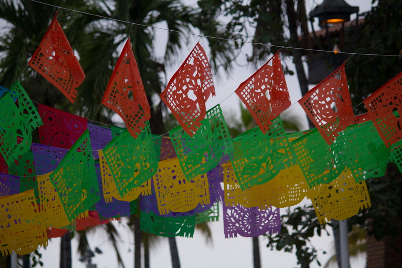 multi colored, puerto vallarta, event, close-up, flag, creativity, decoration, flags, mexico, mexican tradition, red, in a row, 5K, low angle view, day