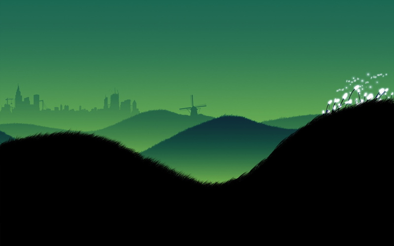2K, construction, grass, windmill, city, hills