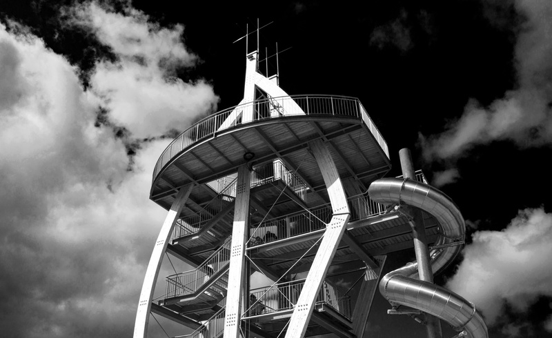 low angle view, thuringia germany, architecture, noah sails, eisenacher haus, built structure, observation tower, amusement park, environmental conservation