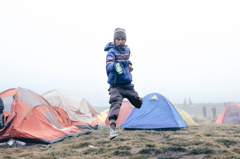 jump, indonesia, leisure activity, real people, 4K, forest, ranu kumbolo, nature, innocence, one person, warm clothing, full length, casual clothing, lifestyles