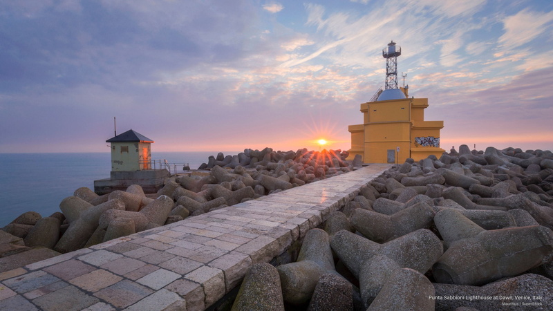 venice, punta, 2K, Architecture, italy, dawn, lighthouse, sabbioni
