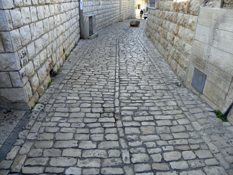 wall, stone material, stone, 4K, old, built structure, road, street, historical, pattern, alley, paving stone, city, cobblestone, history, cana, the way forward