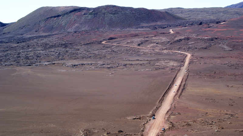 piton of the furnace, beauty in nature, volcanic crater, Road, nature, landscape, tranquility, climate, tranquil scene, environment, mining, geology, arid climate