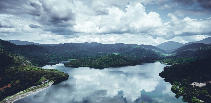 forest, outdoors, batang kali, scenics - nature, river, beauty in nature, nature, landscape, tranquility, green, no people, mountain, environment, blue