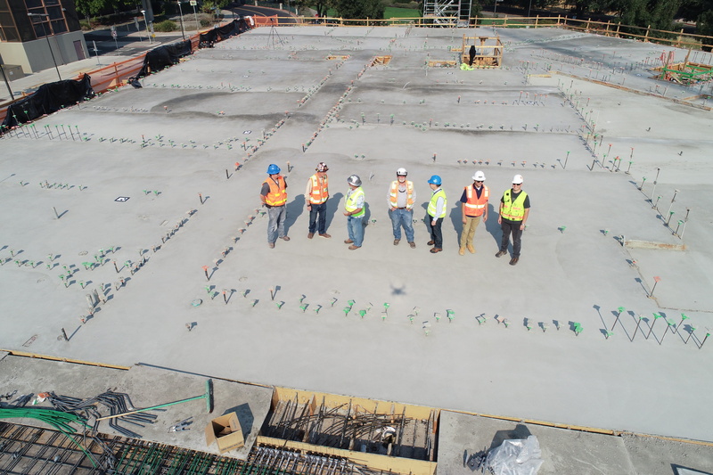 walking, males, architecture, workers, hard hats, high angle view, real people, group of people, 5K, contra costa centre, women, occupation, standing