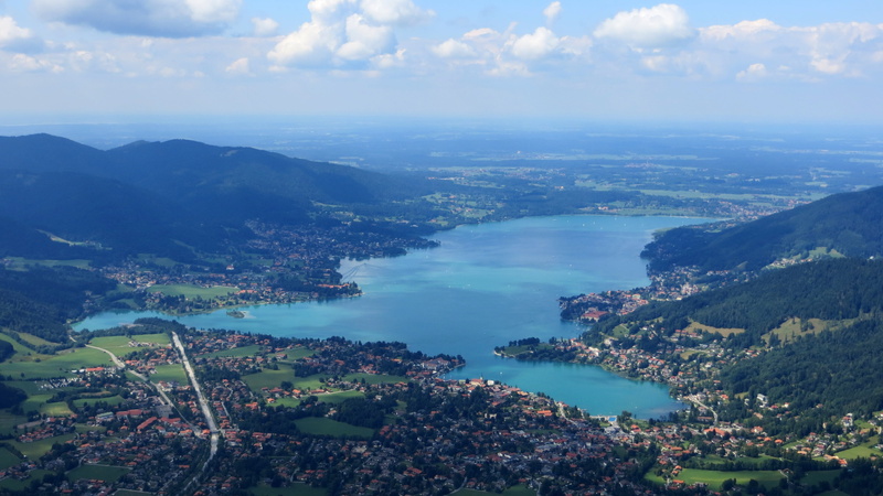 land, cityscape, tree, high angle view, hiking trails, cloud - sky, tranquil scene, tranquility, day, environment, Tegernsee, sport, wallberg, 4K, idyllic