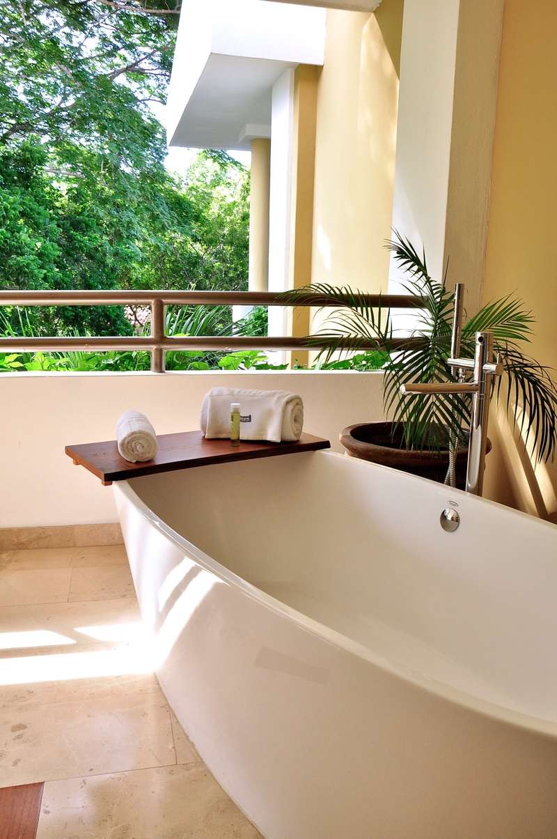 potted plant, resort, Hotel, modern, leafed, luxury, relax, Bath, absence, joy, home, window, domestic bathroom, indoors, room, lifestyle, green color