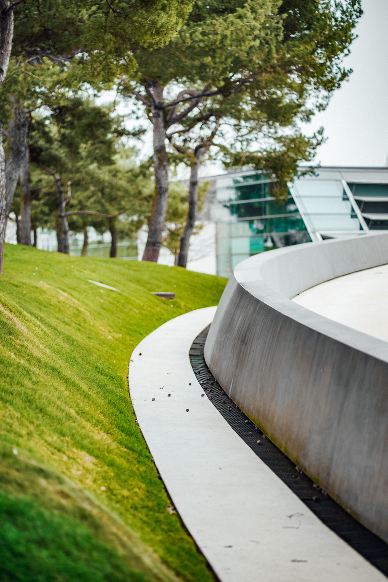 footpath, park - man made space, focus on foreground, tree, grass, furniture, banister, germany, nature, outside, lawn, vegetation, hot tub, tub, close-up