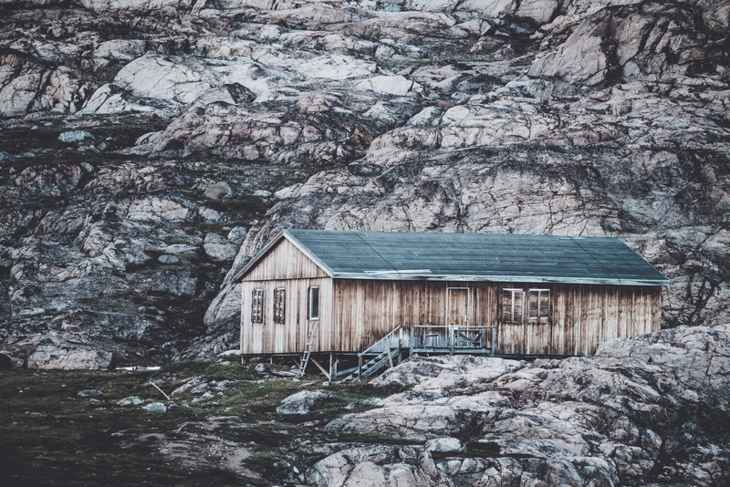 stone wall, wood - material, plant, rock, solid, hut, cabin, building exterior, soil, snow, outdoors, rural, shelter, brick, building, near, house, brown