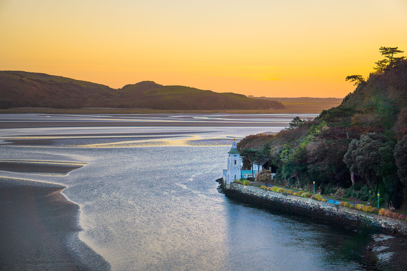 mountain, nature, romantic sky, transportation, no people, water, environment, reflection, beauty in nature, sea, trees, snowdonia, land, sandbank, clear sky