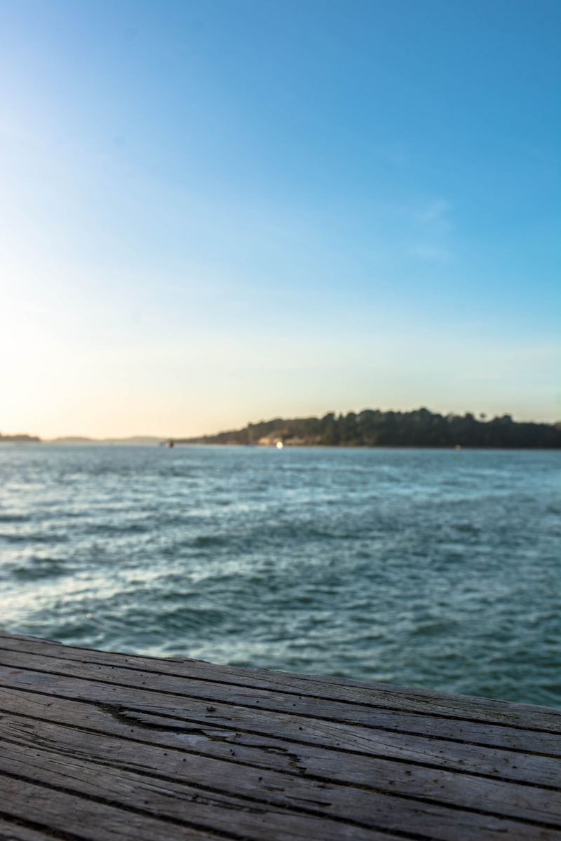 beach, 5K, tranquility, tranquil scene, island, sky, land, outdoors, no people, scenics - nature, blue, wood - material, copy space, water, sandbanks