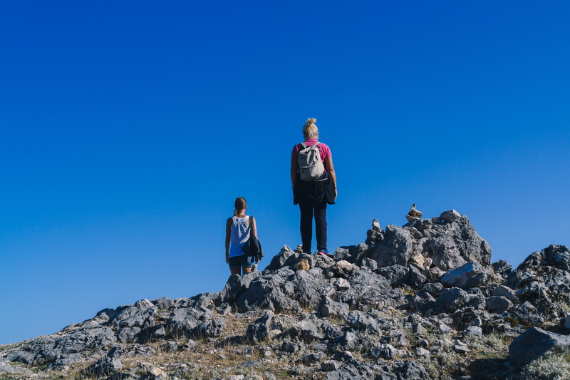 men, nature, solid, leisure activity, greece, full length, 5K, couple - relationship, casual clothing, blue, outdoors, sky, women, standing, people, hiking