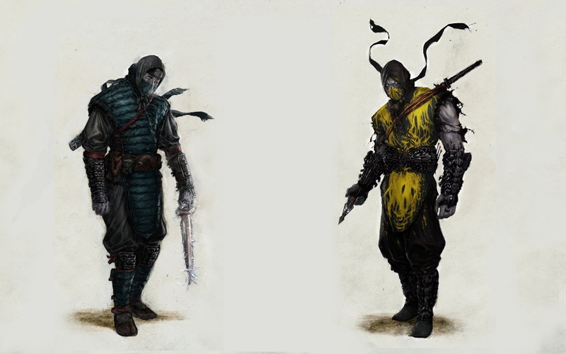 hd, Scorpion, kombat, art, Mortal Kombat, 1080P, video, x, games, mortal, subzero