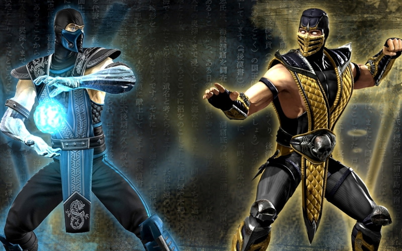 x, Mortal Kombat, kombat, hd, games, subzero, art, Scorpion, mortal, 720P, video