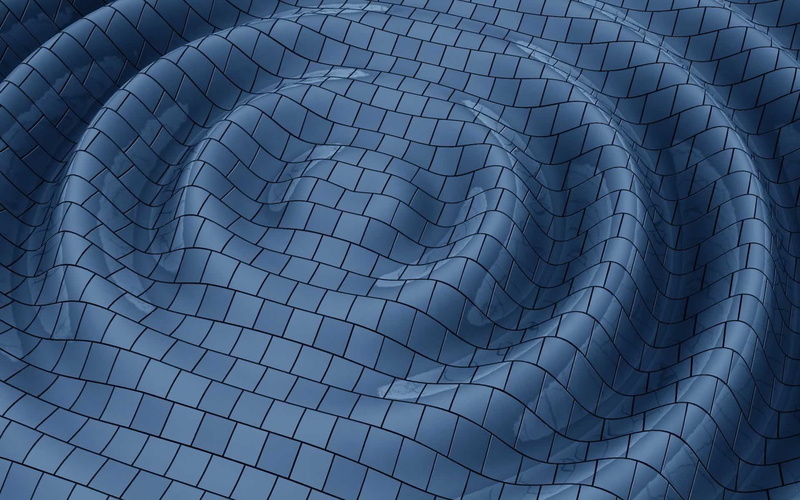 ripple, floor, rippled, blue, 3d, 1920x1200, black, illustration, wave, round, 1080P