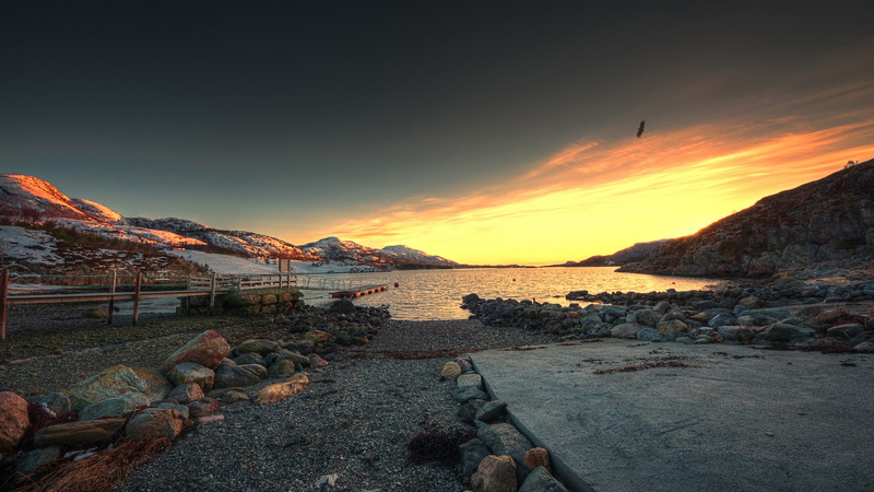 nature, water, tranquility, hd widescreen high quality desktop nature wild 3840x2160, mountain, sky, 4K, land, beach, solid, sunset, cloud - sky, no people