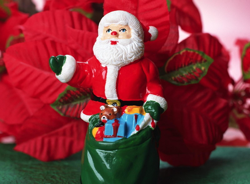 720P, toy, flowers, santa, santa claus, sack, claus, christmas