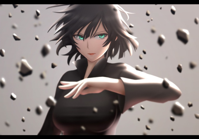 Green Eyes, Fubuki, Short Hair, One Punch Man, anime, 720P