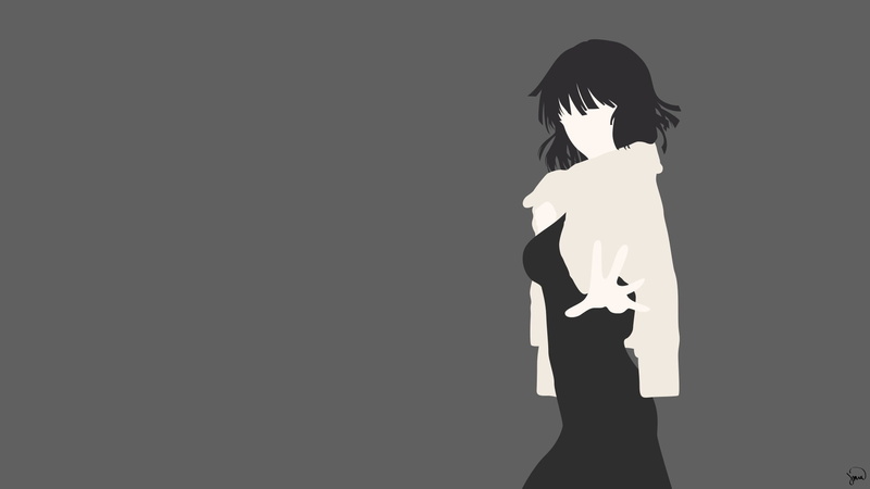 1080P, Fubuki (One-Punch Man), Black Dress, Dress, Black Hair, One-Punch Man, Minimalist, Anime
