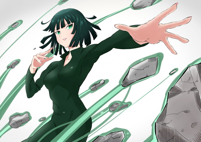 mammal, indoors, still life, one person, One-Punch Man, animal wildlife, human representation, Fubuki (One-Punch Man), Anime, green color, nature, creativity