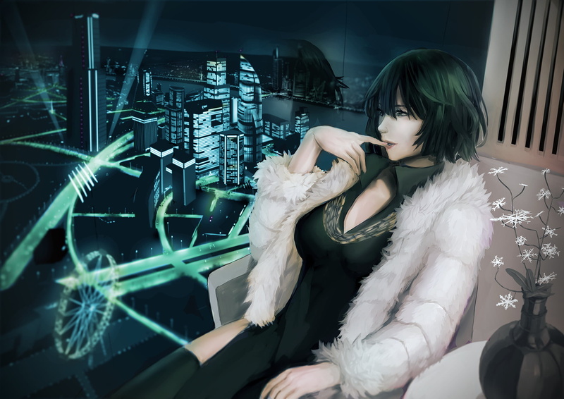 beautiful woman, three quarter length, young women, adult, Fubuki (One-Punch Man), looking away, fashion, beauty, casual clothing, women, one person, indoors