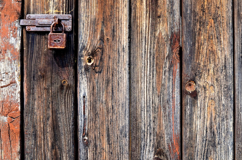 textured, rusty, outdoors, door lock, rust, no people, old, protection, ruined, entrance, brown, cellar door, nail, close-up, latch, closed, full frame