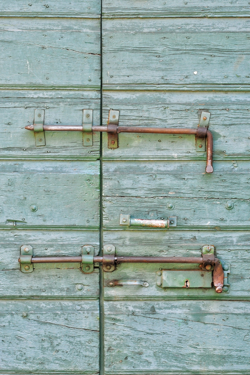 old, rustic, steel, paint, protection, door, outdoors, wooden, metal, day, closed, wood - material, textured, antique, backgrounds, brown, handle, full frame