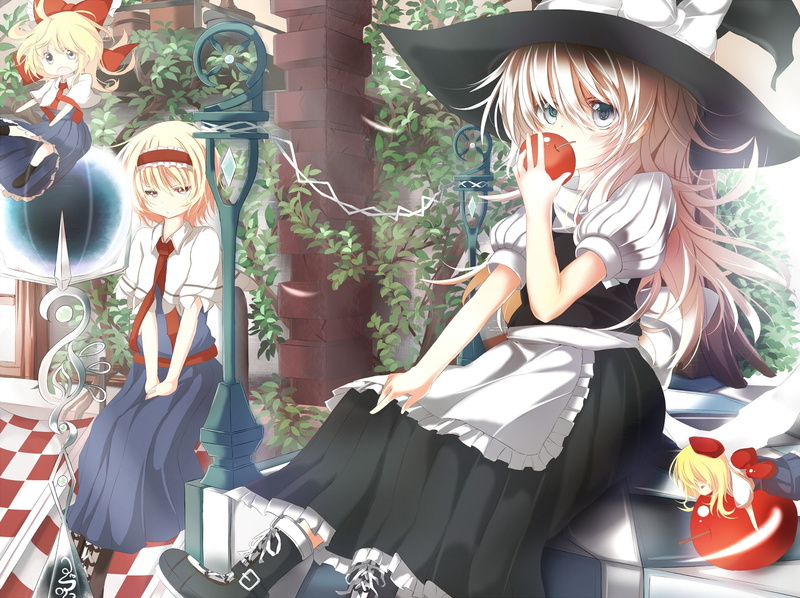 Anime, Marisa Kirisame, 1080P, Touhou, Alice Margatroid, Goliath Doll