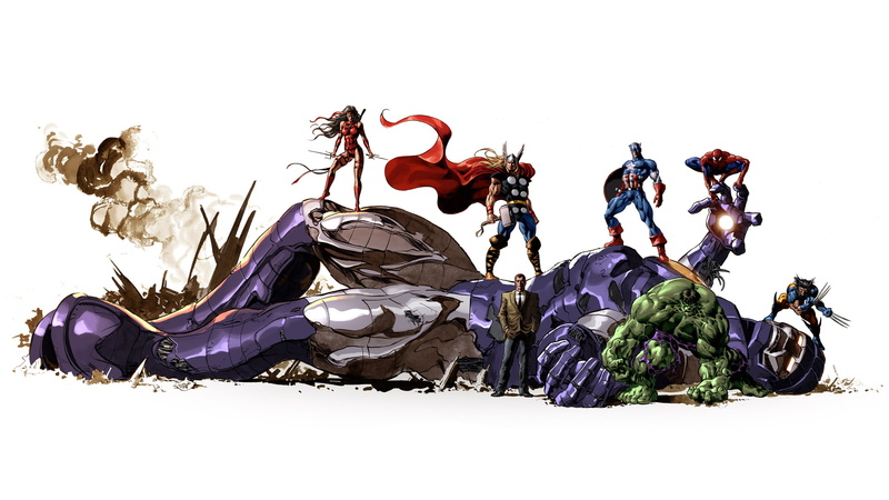 Elektra, hulk, wolverine, Captain America, Norman Osborn, 1080P, thor, spider man, The Avengers