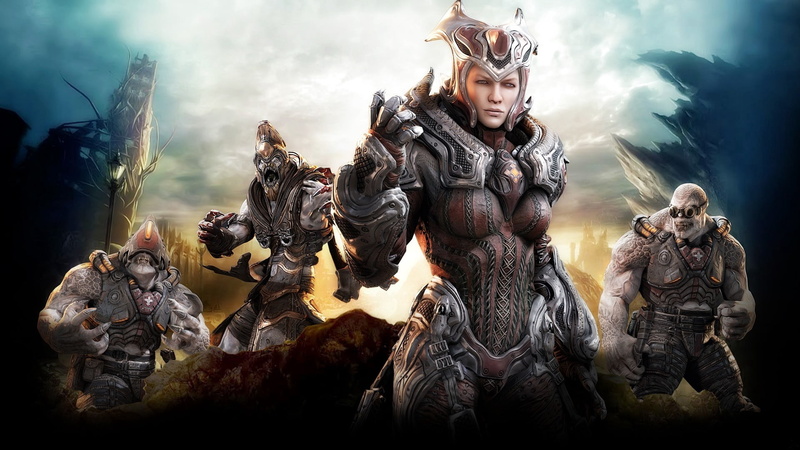 game, anya stroud, girl, military, men, digital, army, monsters, no people, people, gears of war, headwear, fire - Natural Phenomenon, judgment Day - Apocalypse
