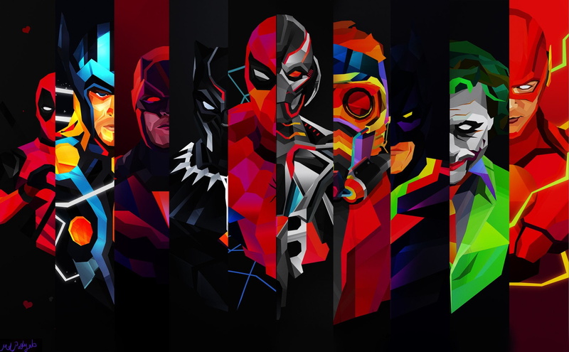 abstract, backgrounds, Black Panther (Marvel Comics), illustration, 1080P, spooky, multi Colored, Comics, Spider-Man, red, halloween, black Color, music