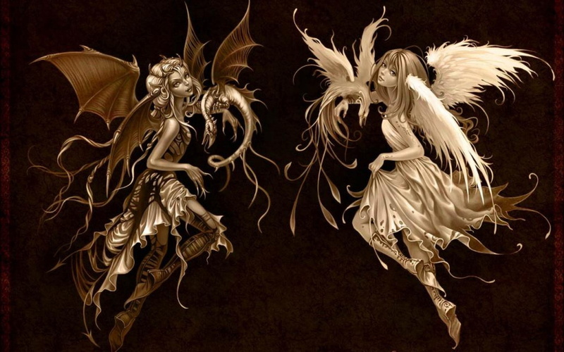 angel, dragon, wings, Devil, 1080P