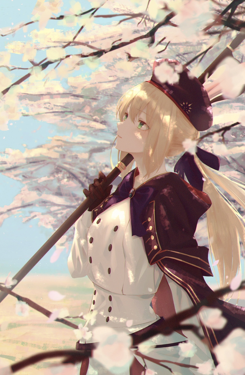 Saber (Fate/Grand Order), Fate/Grand Order, 7ife, portrait display, blonde, 4K, anime girls