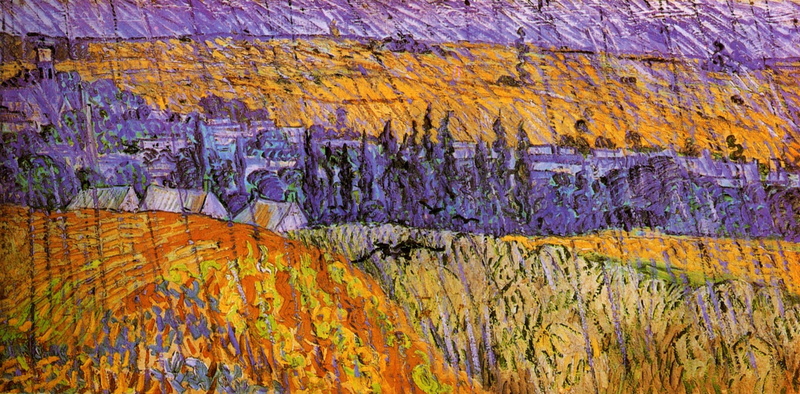 2K, Vincent van Gogh, at Auvers in the Rain, Landscape