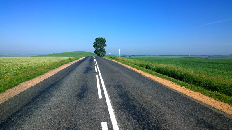 black, hill, direction, driving, near, environment, outdoors, open road, diminishing perspective, grasses, plant, concrete, road, grass, route, symbol