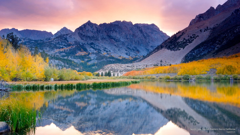 eastern, sunset, california, sierra, lake, Fall, north, 2K