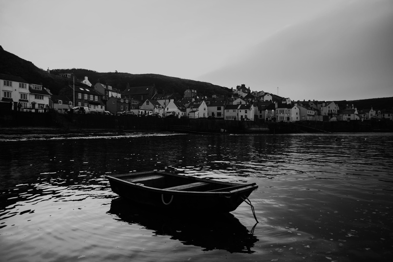 residential district, sky, rowboat, waterfront, boat, city, nature, united kingdom, no people, clear sky, transportation, staithes, outdoors, day, mode of transportation