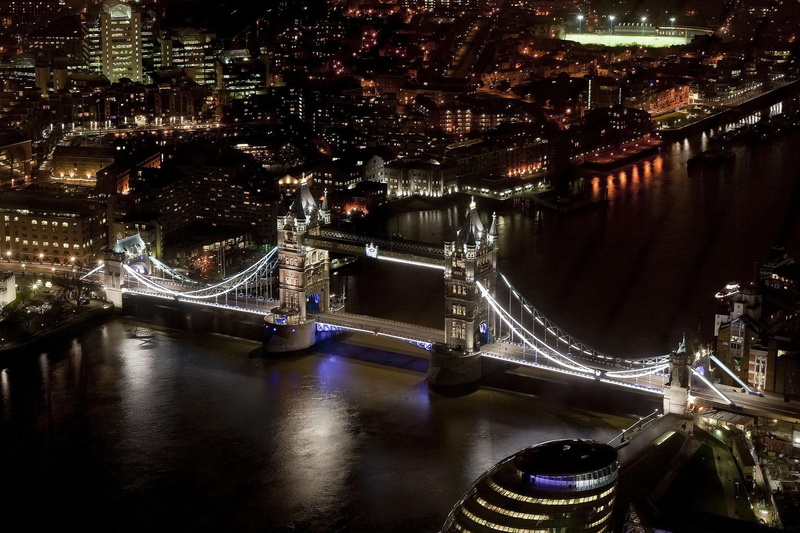tower, engl, london, city, 1080P, river, bridges, night, architecture, nature and landscapes, bridge, lights