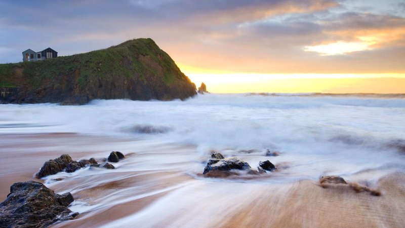 point, cove, house, hope, nature and landscapes, beach, surf, engl, 1080P