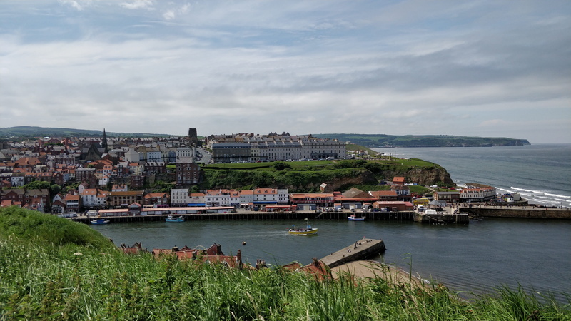 transportation, nature, pier, residential district, 4K, whitby, mode of transportation, landscape, britain, tourism, sea, day, yorkshire, building exterior